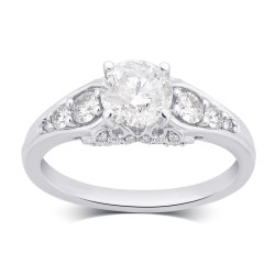 White Gold 1 3/8ct TDW Diamond Engagement Ring comes in a box. G-H/SI-I1 - Handcrafted By Name My Rings™