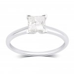 White and Gold 1 1/4ct TDW Princess Diamond Engagement Ring - Handcrafted By Name My Rings™