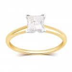 White and Gold 1 1/4ct TDW Princess Diamond Engagement Ring - Handcrafted By Name My Rings™