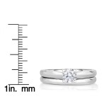 White Gold 1/2ct TW Soliatire Wedding Set - Handcrafted By Name My Rings™