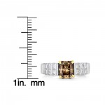 Two-tone Gold 2 3/4ct TDW Cognac and White Diamond Ring - Handcrafted By Name My Rings™