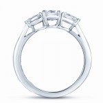White Gold 1ct TDW Certified Diamond 3-stone Ring - Handcrafted By Name My Rings™