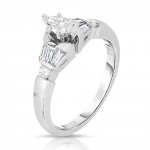 Platinum 5/8ct TDW Marquise Cut Solitaire Diamond Engagement Ring - Handcrafted By Name My Rings™