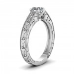 White Gold GIA certified 1/2 ct. Heart Diamond Solitaire Ring - Handcrafted By Name My Rings™