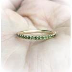 Green Tourmaline Eternity Band - Birthstone Stacking Band - Handcrafted By Name My Rings™