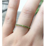 Green Tourmaline Eternity Band - Birthstone Stacking Band - Handcrafted By Name My Rings™