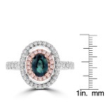 La Vita Vital White Gold .79ct TGW Brazilian Alexandrite and Diamond Statement Ring - Handcrafted By Name My Rings™