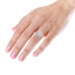 1 ct Gold Double Halo Diamond Woman Ring - Handcrafted By Name My Rings™