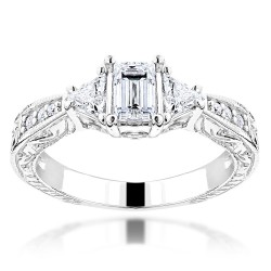 Gold 1ct TDW Diamond Vintage Engagement Ring - Handcrafted By Name My Rings™