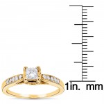 Gold 5/8ct TDW Diamond Engagement Ring - Handcrafted By Name My Rings™