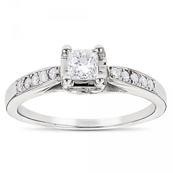 Gold 5/8ct TDW Diamond Engagement Ring - Handcrafted By Name My Rings™