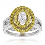 Two-tone Gold 1 1/10ct TDW Diamond Engagement Ring - Handcrafted By Name My Rings™