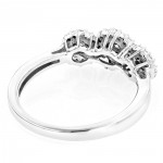 Sterling Silver 1/4ct TDW Diamond 3-drop Engagement Ring - Handcrafted By Name My Rings™