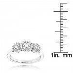 Sterling Silver 1/4ct TDW Diamond 3-drop Engagement Ring - Handcrafted By Name My Rings™