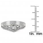 White Gold 1/3ct TDW Split Shank Diamond Bridal Set - Handcrafted By Name My Rings™