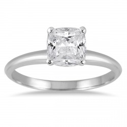 White Gold 1 ct TDW Diamond Solitaire Engagement Ring - Handcrafted By Name My Rings™