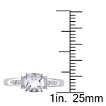 White Gold 1 1/4ct TGW White Topaz and Diamond Accent Cocktail Ring - Handcrafted By Name My Rings™