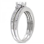 White Gold 1/2ct TDW Diamond Ring Set - Handcrafted By Name My Rings™