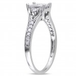 White Gold 1/2ct TDW Princess-cut Diamond Engagement Ring - Handcrafted By Name My Rings™