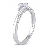 White Gold 1/4ct TDW Marquise Diamond Ring - Handcrafted By Name My Rings™