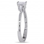 White Gold 1/4ct TDW Parallel Baguette-cut Diamond Engagement Ring - Handcrafted By Name My Rings™