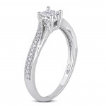 White Gold 1/5ct TDW Diamond Ring - Handcrafted By Name My Rings™