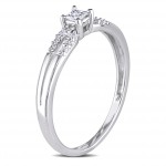 White Gold 1/6ct TDW Diamond Promise Ring - Handcrafted By Name My Rings™