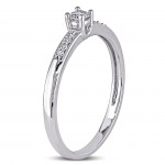 White Gold 1/6ct TDW Diamond Promise Ring - Handcrafted By Name My Rings™
