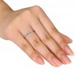Gold 1/10ct TDW Diamond 3-Stone Promise Ring - Handcrafted By Name My Rings™