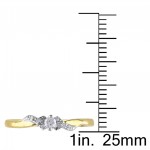 Gold 1/10ct TDW Diamond Ring - Handcrafted By Name My Rings™