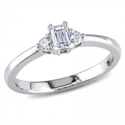 Gold 1/3ct TDW Diamond 3-stone Engagement Ring - Handcrafted By Name My Rings™