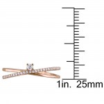 Rose Gold 1/6ct TDW Diamond Criss-Cross Promise Ring - Handcrafted By Name My Rings™