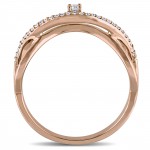Rose Gold 1/6ct TDW Diamond Twist Promise Ring - Handcrafted By Name My Rings™
