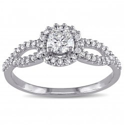 White Gold 1/2ct TDW Diamond Ring - Handcrafted By Name My Rings™