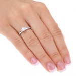 White Gold 1/3ct TDW Diamond Solitaire Engagement Ring - Handcrafted By Name My Rings™