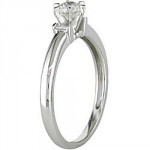 White Gold 1/3ct TDW Diamond Solitaire Engagement Ring - Handcrafted By Name My Rings™