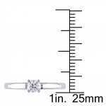 White Gold 1/4ct TDW Round-cut Diamond Solitaire Engagement Ring - Handcrafted By Name My Rings™