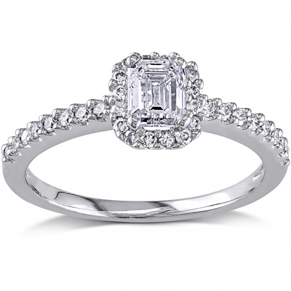 White Gold 3/4ct TDW Emerald-cut Diamond Ring - Handcrafted By Name My Rings™