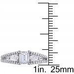 White Gold 7/8ct TDW Diamond Engagement Ring - Handcrafted By Name My Rings™