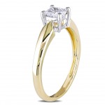Gold 1/2ct TDW Diamond Solitaire Ring - Handcrafted By Name My Rings™