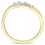 2-Tone White and Gold Diamond Triple Marquise-Cut Floating Center Engagement Ring - Handcrafted By Name My Rings™