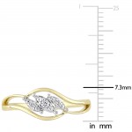 2-Tone White and Gold Diamond Triple Marquise-Cut Floating Center Engagement Ring - Handcrafted By Name My Rings™