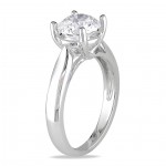 Signature Collection Gold 2ct TDW Certified Round Solitaire Diamond Ring - Handcrafted By Name My Rings™
