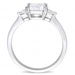 Signature Collection White Gold 1 3/4ct TDW Princess and Trapezoid  Diamond Engagement Ring - Handcrafted By Name My Rings™