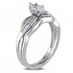 Signature Collection White Gold 1/2ct TDW Marquise Diamond Bridal Set - Handcrafted By Name My Rings™