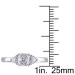 Signature Collection White Gold 1ct TDW Diamond Three Stone Ring - Handcrafted By Name My Rings™