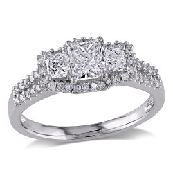 Signature Collection White Gold 1ct TDW IGL-certified Diamond Ring - Handcrafted By Name My Rings™