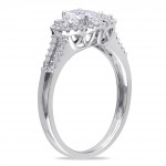 Signature Collection White Gold 1ct TDW IGL-certified Oval Diamond Ring - Handcrafted By Name My Rings™