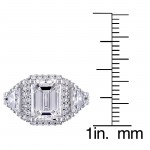 Signature Collection White Gold 3 3/4ct TDW Certified Emerald Diamond Ring - Handcrafted By Name My Rings™