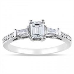 Signature Collection White Gold 3/4ct TDW Diamond Ring - Handcrafted By Name My Rings™